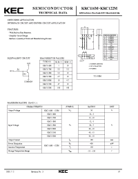 Datasheet KRC118M manufacturer KEC